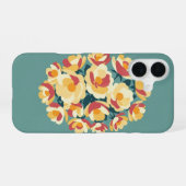 Retro Minimalist Wild Rose Illustration iPhone 16 Hoesje (Achterkant horizontaal)