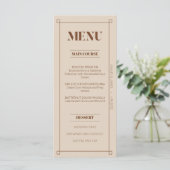 Retro Minimalistisch aangepast flat-menkkaart Menu (Staand voorkant)