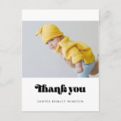 Retro minimalistisch Baby shower dank u Briefkaart (Voorkant)