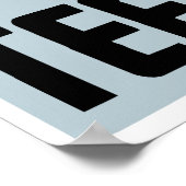 Retro minimalistisch en houd uw tanden schoon poster (Hoek)