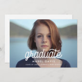 Retro minimalistisch foto-afstuderen aankondiging (Voorkant / Achterkant)