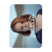 Retro minimalistisch foto-afstuderen magneet (Verticaal)