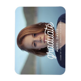 Retro minimalistisch foto-afstuderen magneet