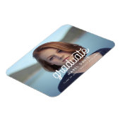 Retro minimalistisch foto-afstuderen magneet (Linkerzijde)