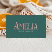 Retro Minimalistisch Groen Visitekaartje