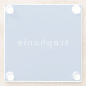 Retro  Minimalistisch Modern Blauw Glazen Onderzetter (Achterkant)