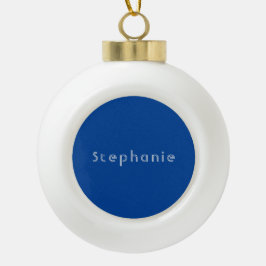 Retro  Minimalistisch Modern Blauw Keramische Bal Ornament
