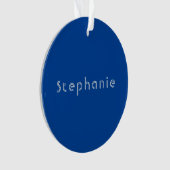 Retro Minimalistisch Modern Blauw Ornament (voorkant)