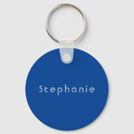 Retro  Minimalistisch Modern Blauw Sleutelhanger