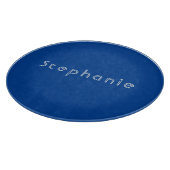 Retro Minimalistisch Modern Blauw Snijplank (Hoek)