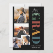 Retro Minimalistisch Modern Verticaal 5 Pics Afstu Kaart (Voorkant)