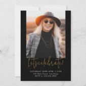 Retro Minimalistisch Modern Verticaal 5 Pics Afstu Kaart (Achterkant)