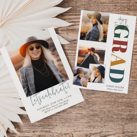 Retro Minimalistisch Modern Verticaal 5 Pics Afstu Kaart