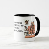 Retro minimalistisch Schattige ontspannen Beer | g Mok (Voorkant rechts)