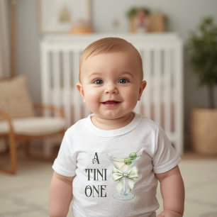 Retro Minimalistische A Tini One Martini Baby Show