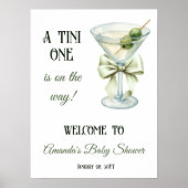 Retro Minimalistische A Tini One Martini Baby Show Poster (Voorkant)