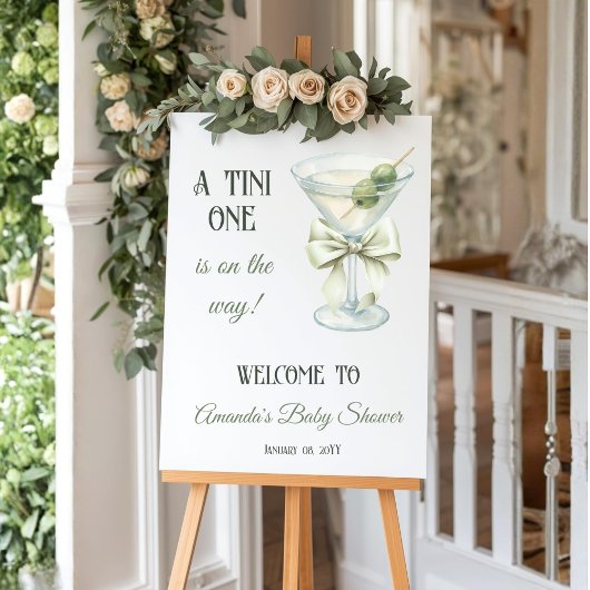 Retro Minimalistische A Tini One Martini Baby Show Poster