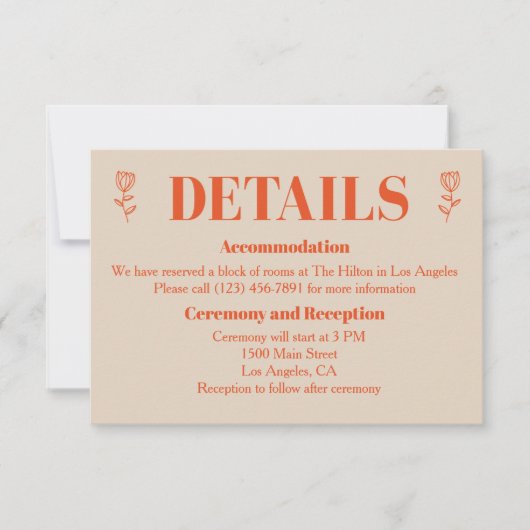 Retro minimalistische aangepaste details Kaarten (Voorkant)