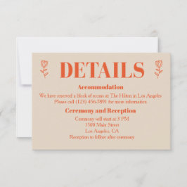 Retro minimalistische aangepaste details Kaarten