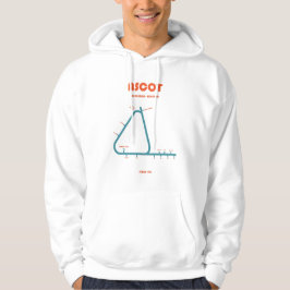 Retro Minimalistische Ascot Racecourse Lijn Kunstp Hoodie