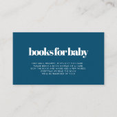Retro minimalistische baby shower boek aanvraagkaa informatiekaartje (Voorkant)