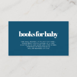 Retro minimalistische baby shower boek aanvraagkaa informatiekaartje