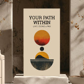 Retro Minimalistische Eclipse Serenity Life Coach, Visitekaartje