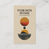 Retro Minimalistische Eclipse Serenity Life Coach, Visitekaartje (Voorkant)