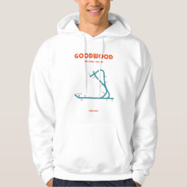 Retro minimalistische Goodwood Racecourse lijn kun Hoodie