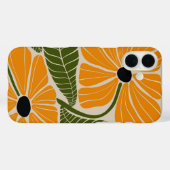 Retro minimalistische gouden bloemenkunst iPhone c Case-Mate iPhone Case (Achterkant (horizontaal))