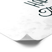 Retro minimalistische herten tussen vakantiebomen poster (Hoek)