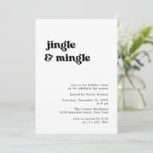 Retro minimalistische Jingle en Mingle Kerstfeest Kaart (Staand voorkant)