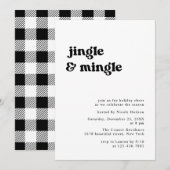 Retro minimalistische Jingle en Mingle Kerstfeest Kaart (Voorkant / Achterkant)