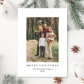 Retro Minimalistische Kerstfoto Magnetische Kaart