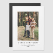 Retro Minimalistische Kerstfoto Magnetische Kaart (Voorkant / Achterkant)