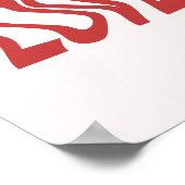 Retro minimalistische 'liefde' Wavy tekst Poster (Hoek)