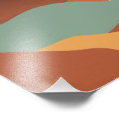 Retro Minimalistische Mountain illustratie Foto Afdruk (Hoek)