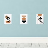 Retro minimalistische muurkunst - Set van 3 Prints (Houten vloer)