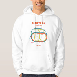 Retro Minimalistische Nakayama Renbaan Lijn Kunst  Hoodie