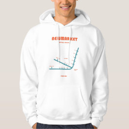 Retro Minimalistische Newmarket Racecourse Lijn Ku Hoodie