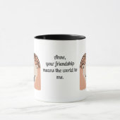 Retro minimalistische onuitgesproken Bond gezichte Mok (Midden)