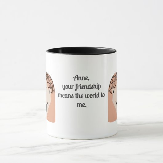 Retro minimalistische onuitgesproken Bond gezichte Mok (Midden)