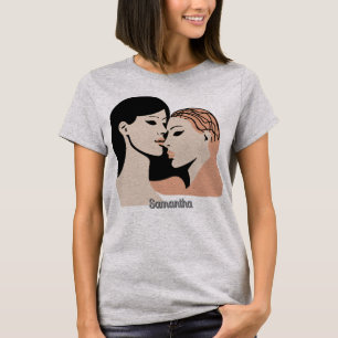 Retro minimalistische onuitgesproken Bond gezichte T-shirt