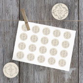 Retro Minimalistische Trouwsticker Ovale Sticker