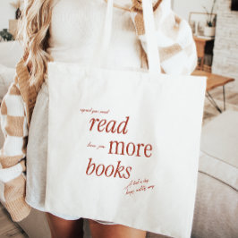 Retro minimalistische typografie 'Lees meer boeken Tote Bag