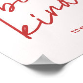 Retro minimalistische 'Wees vriendelijk voor je ge Poster (Hoek)