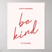 Retro minimalistische 'Wees vriendelijk voor je ge Poster (Voorkant)