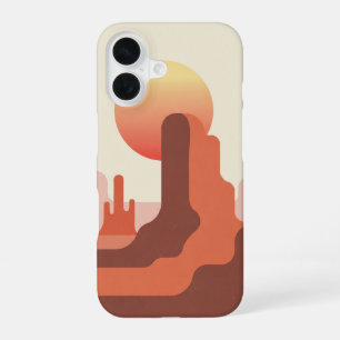 Retro minimalistische woestijnbutte iPhone 16 hoesje