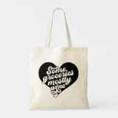 Retro Minimalistische Zwarte Typografie Grappige W Tote Bag (Achterkant)