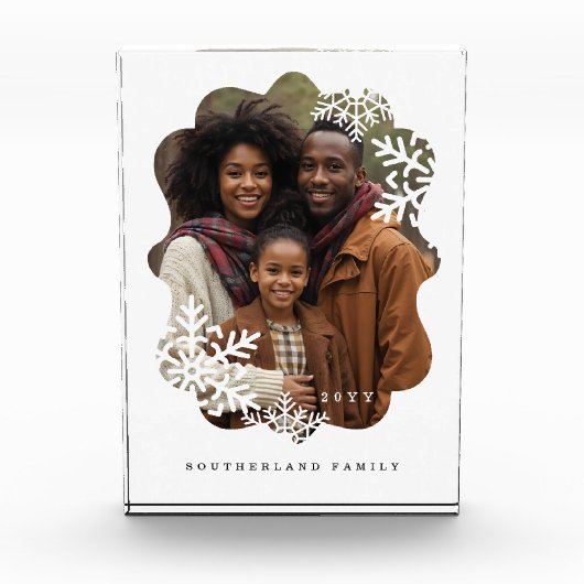 Retro Minital Wavy Foto Lijst Sneeuwvlok Foto (Voorkant)